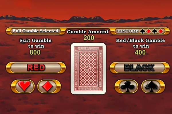 Screenshot of the win multiplier function in Big Red pokie