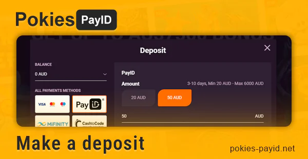 Fund your online casino account