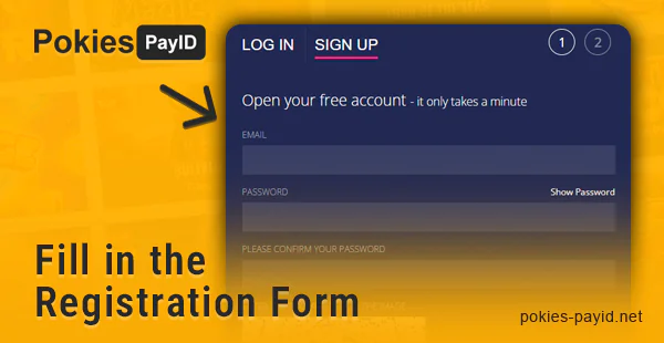Fill out the personal data form to register with Neosurf