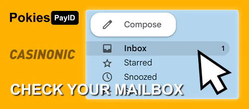 Receive an email from Casinonic Australia